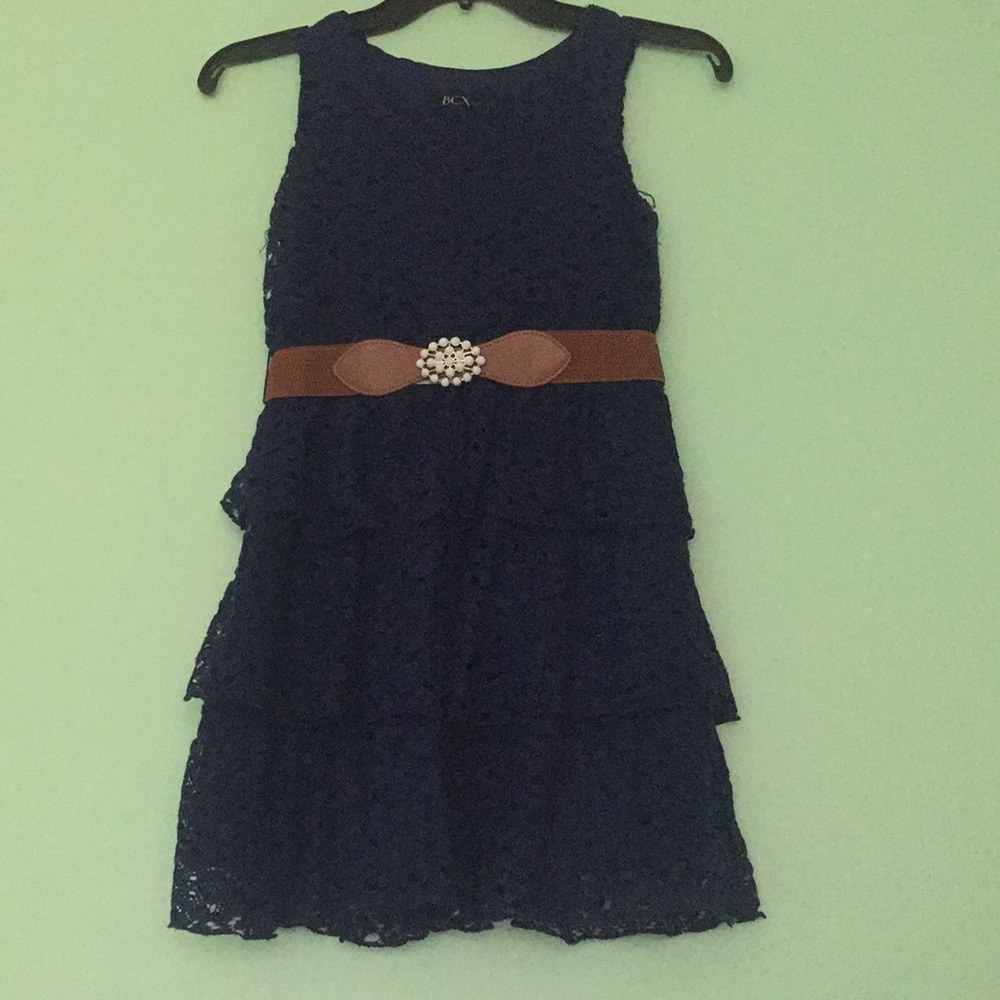 Blue lace dress